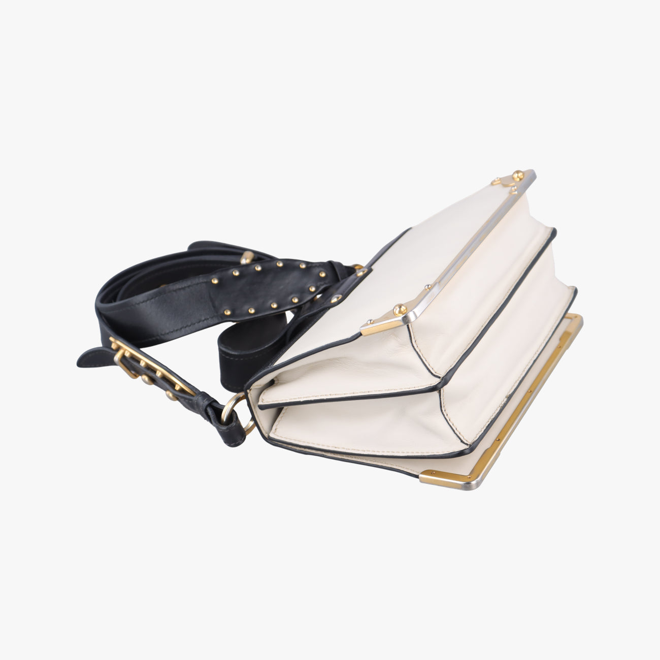 Vintage Prada Cahier Black×white Leather×SAFFIANO Leather 1BD045 shoulderbag | stylenewstar