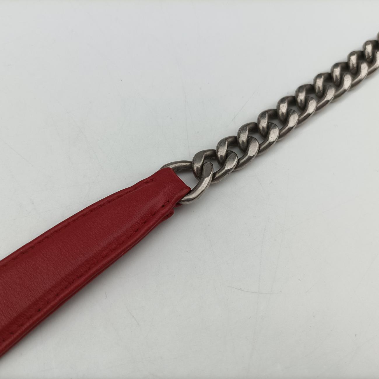 Pre-owned Prada Nappa Gaufre Red lambskin 1BD140 shoulderbag | stylenewstar