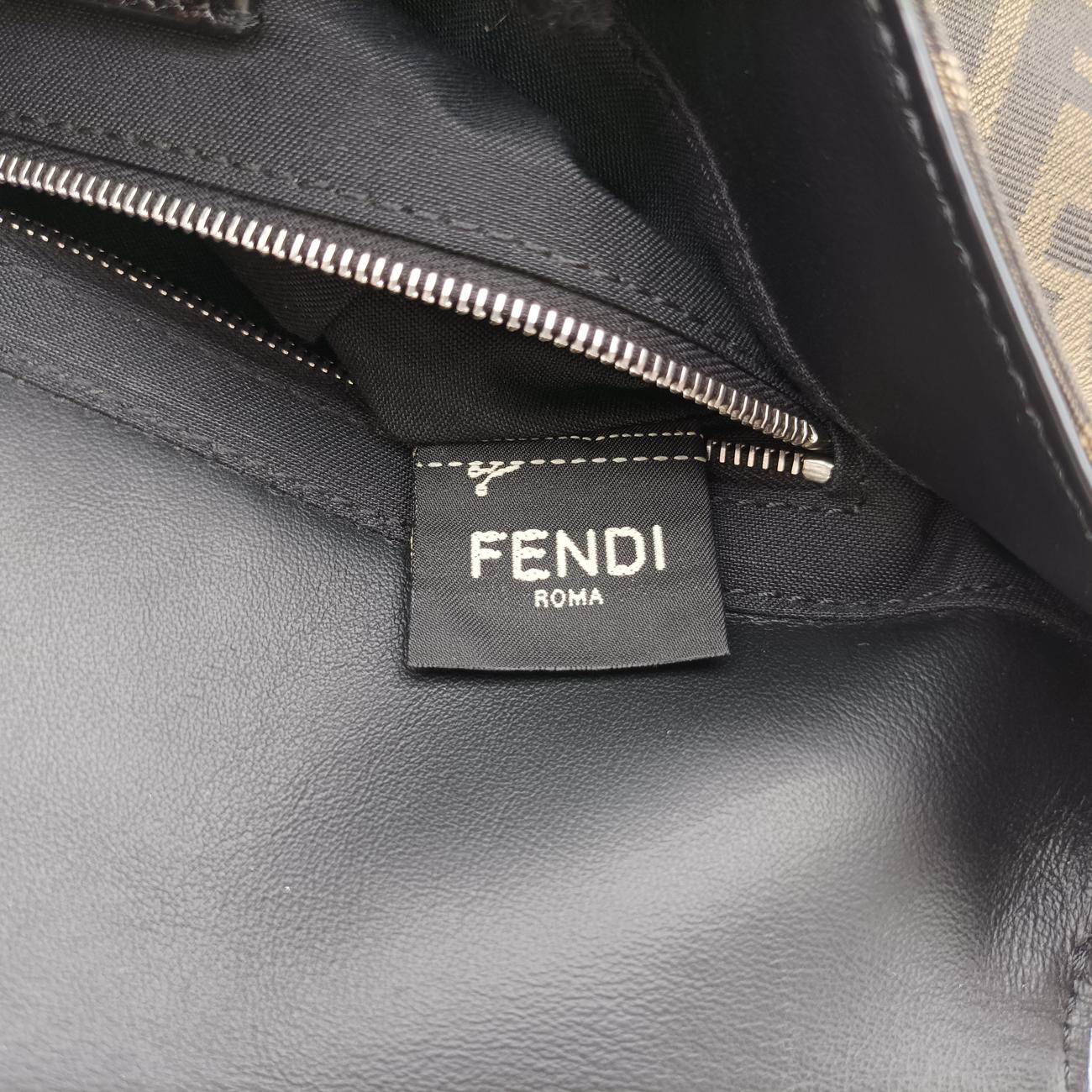Pre-owned Fendi Baguette Brown canvas 7VA472 bum bag/waist bag | stylenewstar