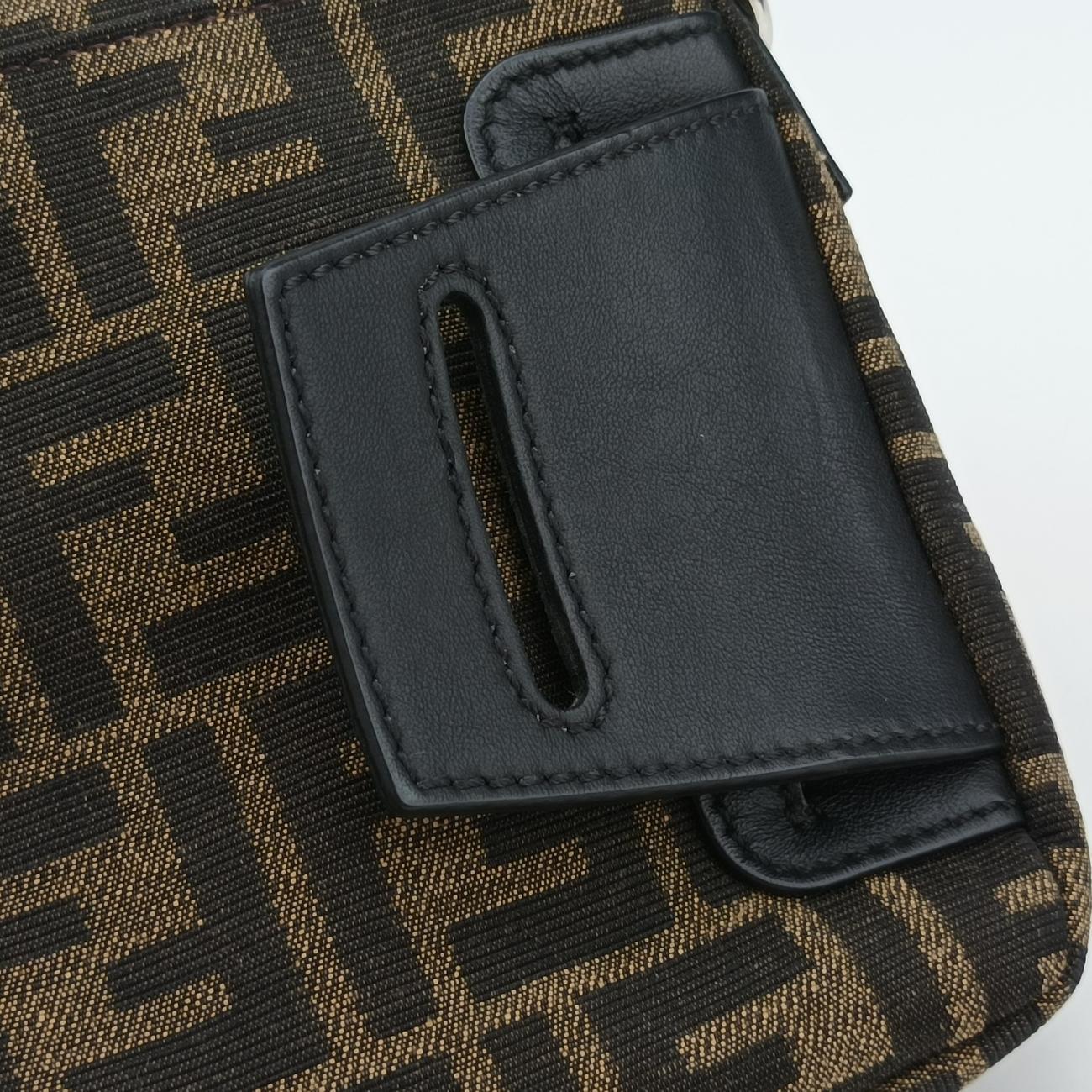 Pre-owned Fendi Baguette Brown canvas 7VA472 bum bag/waist bag | stylenewstar