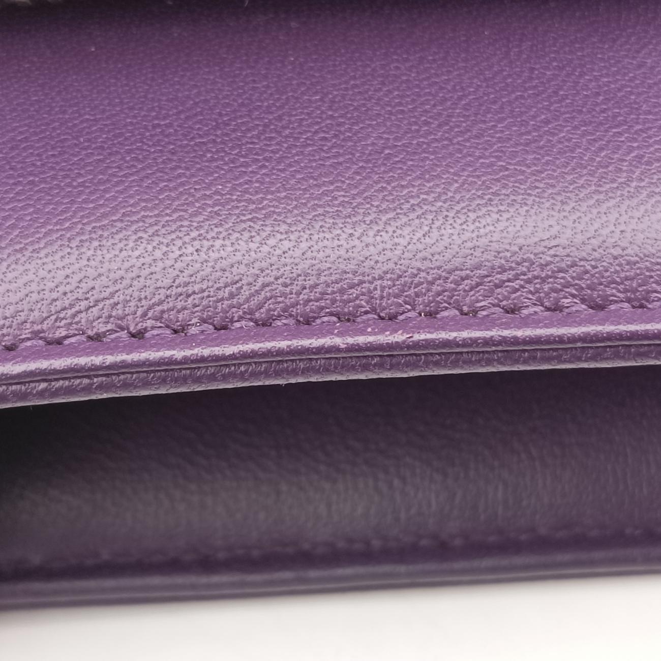 Secondhand Prada Turquoise Mini Tote Purple lambskin 1BG418 shoulderbag | stylenewstar