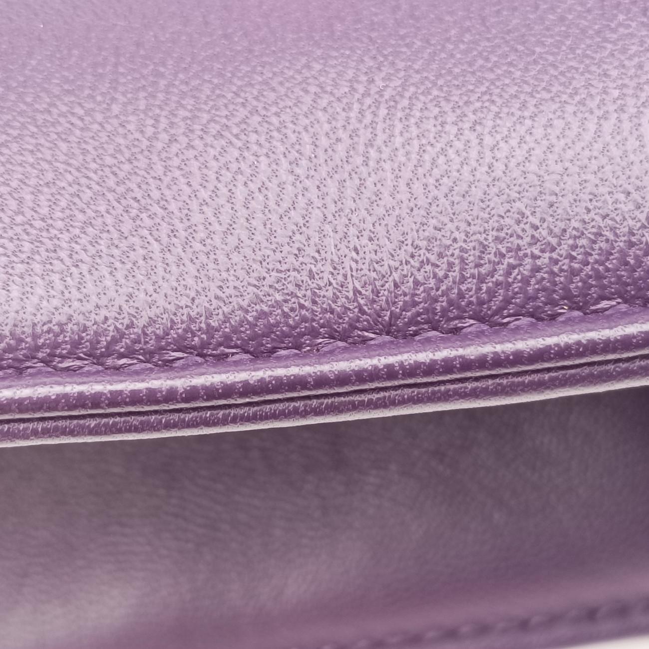 Secondhand Prada Turquoise Mini Tote Purple lambskin 1BG418 shoulderbag | stylenewstar