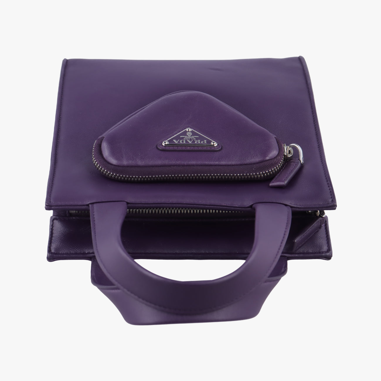 Secondhand Prada Turquoise Mini Tote Purple lambskin 1BG418 shoulderbag | stylenewstar