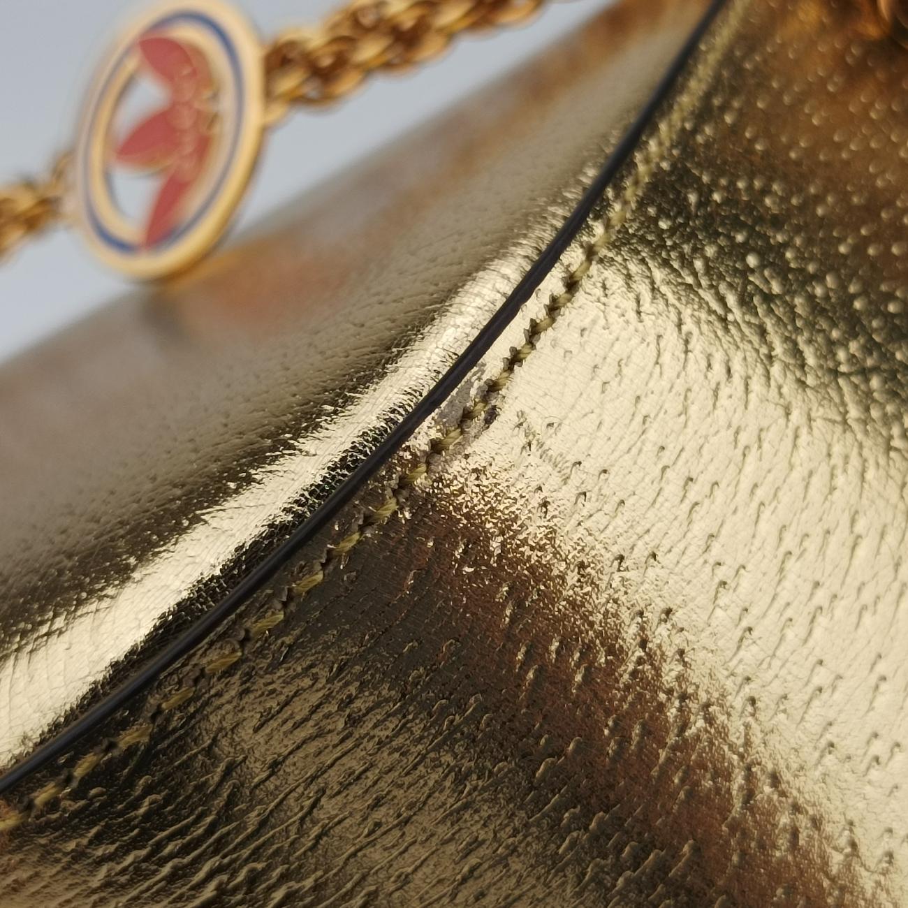 Pre-owned Gucci Adidas collaboration Horsebit Golden×Black Leather 722009 shoulderbag | stylenewstar