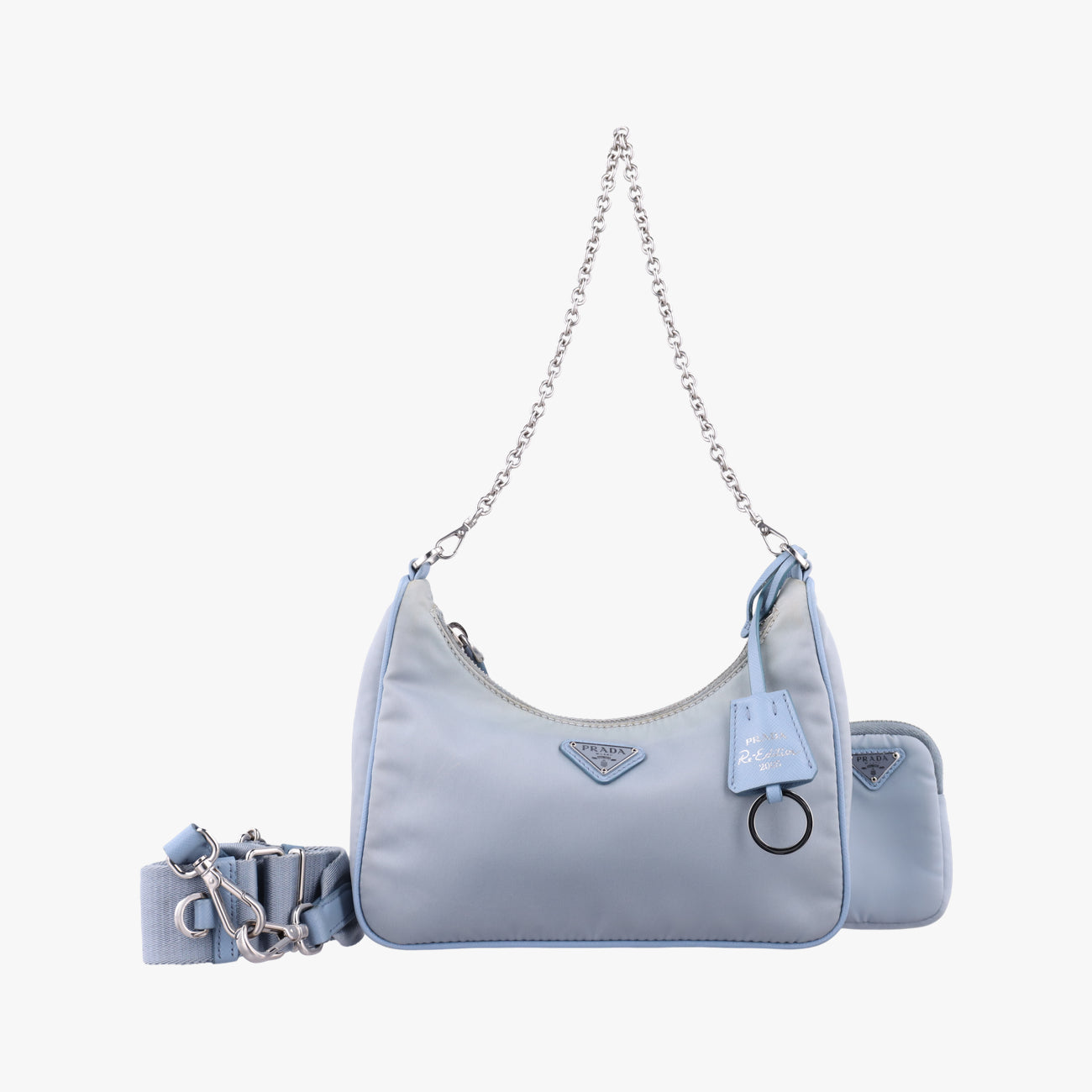 Vintage Prada Re-Edition 2005 Re-Nylon Blue nylon 1BH204 shoulderbag | stylenewstar