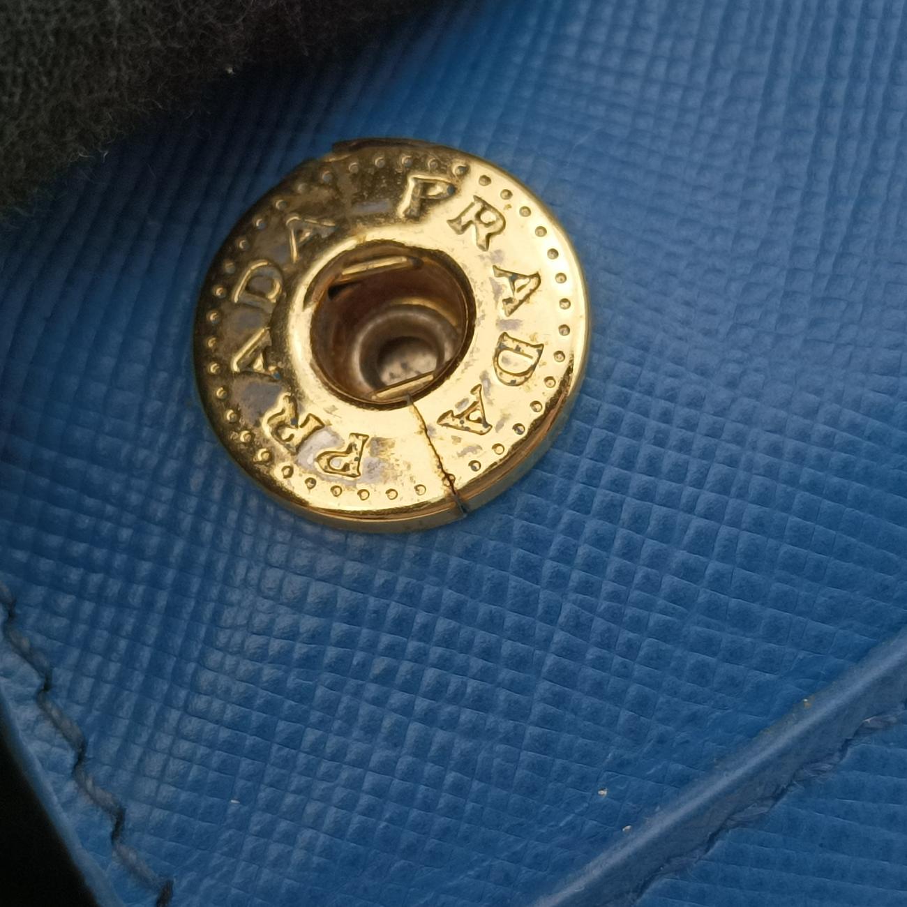 Pre-owned Prada Galleria Blue SAFFIANO Leather BN1801 shoulderbag | stylenewstar