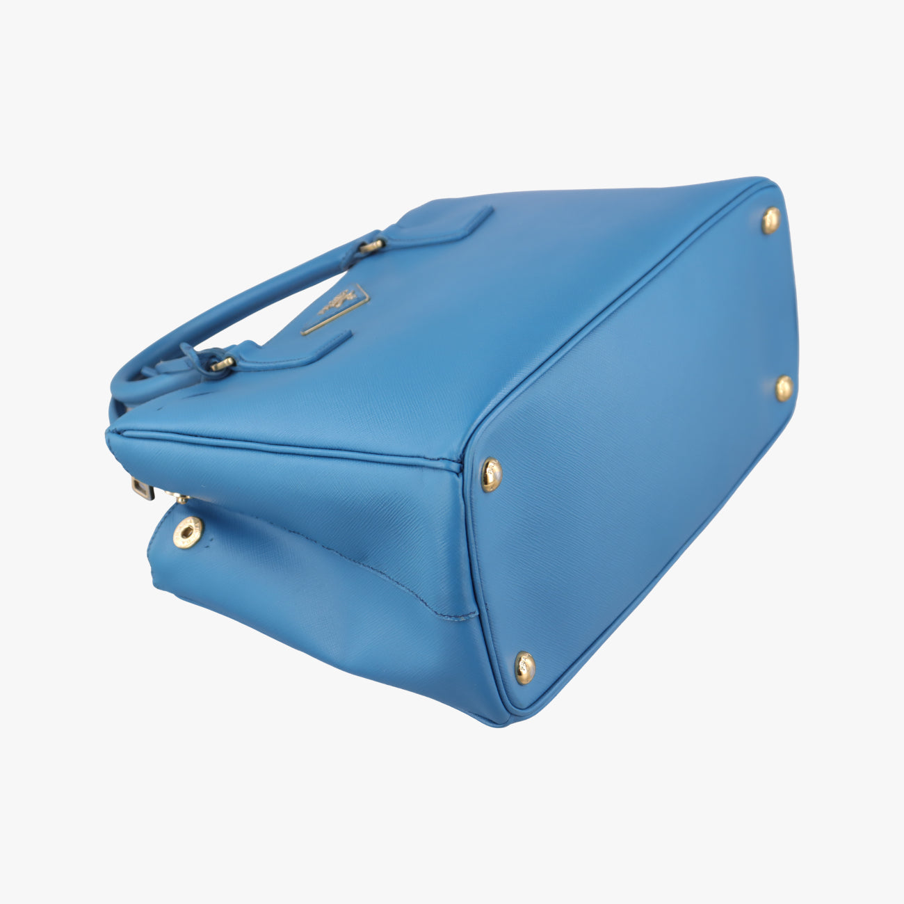 Pre-owned Prada Galleria Blue SAFFIANO Leather BN1801 shoulderbag | stylenewstar