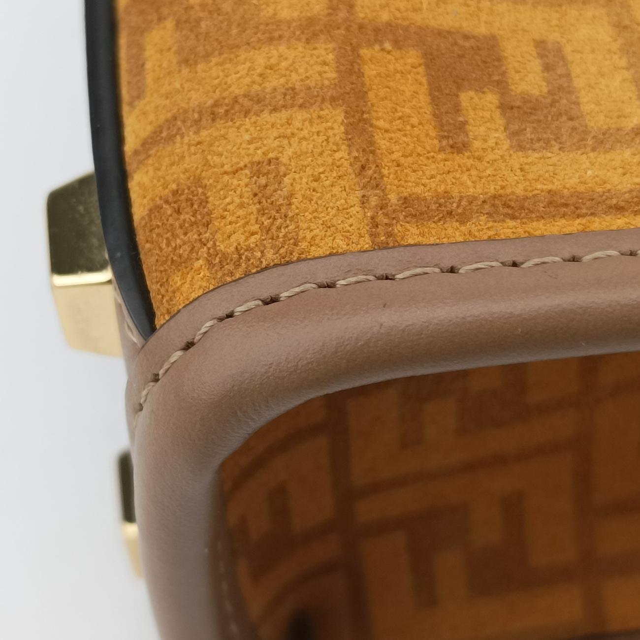 Secondhand Fendi MINI SUNSHINE SHOPPER Beige×Multicolour velor 8BS051 shoulderbag | stylenewstar