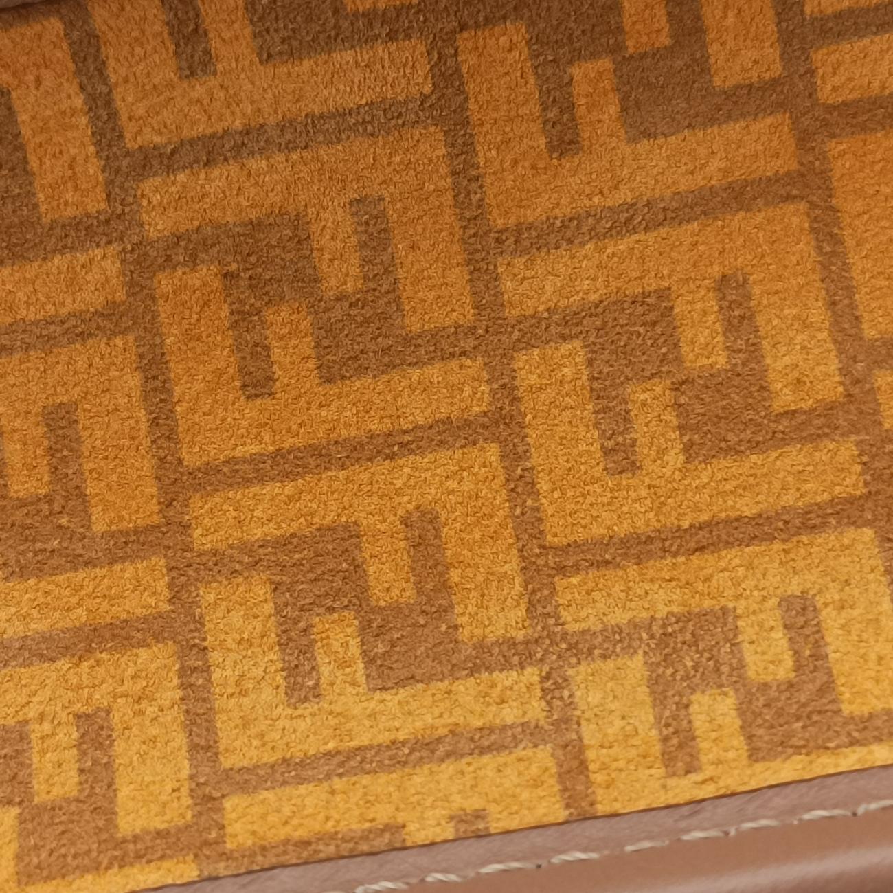 Secondhand Fendi MINI SUNSHINE SHOPPER Beige×Multicolour velor 8BS051 shoulderbag | stylenewstar