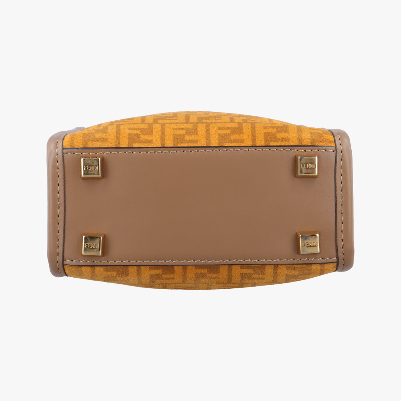 Secondhand Fendi MINI SUNSHINE SHOPPER Beige×Multicolour velor 8BS051 shoulderbag | stylenewstar