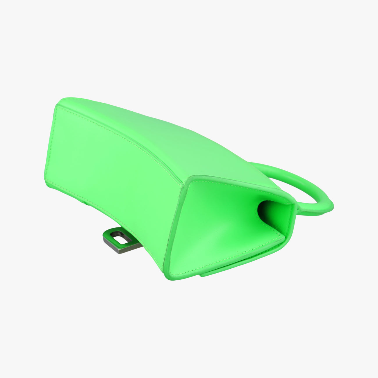 Pre-owned Balenciaga Hourglass Green×Black Leather  shoulderbag | stylenewstar