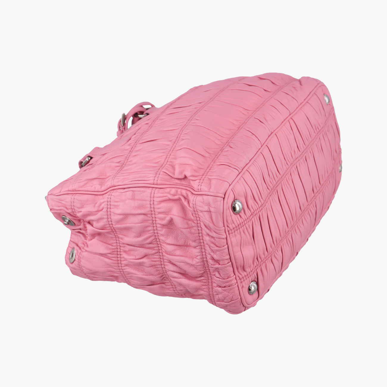 Pre-owned Prada Gathered Pink nylon BN2393 shoulderbag | stylenewstar