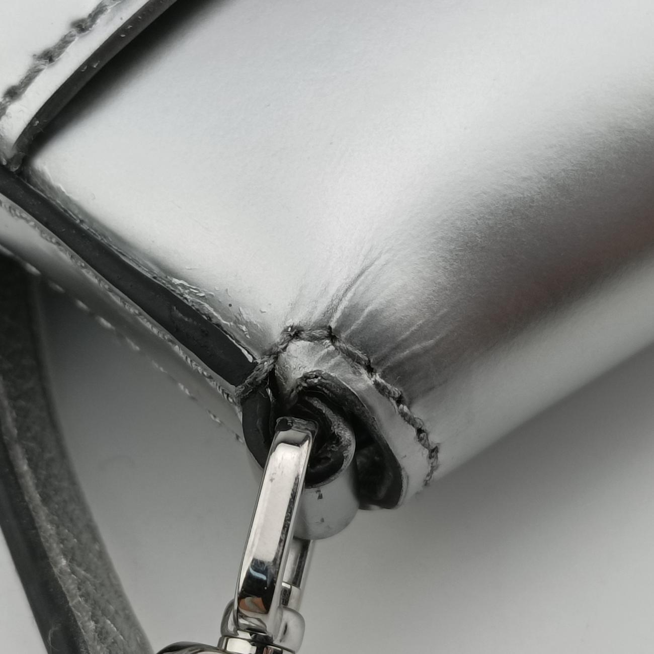 Pre-owned Prada Cleo Flap Silver Leather  shoulderbag | stylenewstar