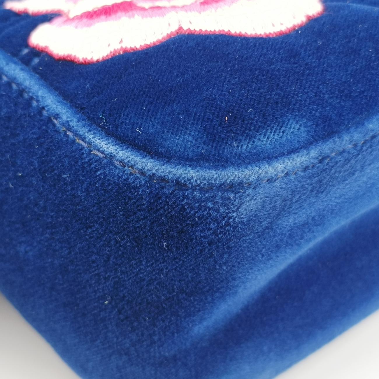 Vintage Gucci GG Marmont Navy×multicolor velour 443496 shoulderbag | stylenewstar