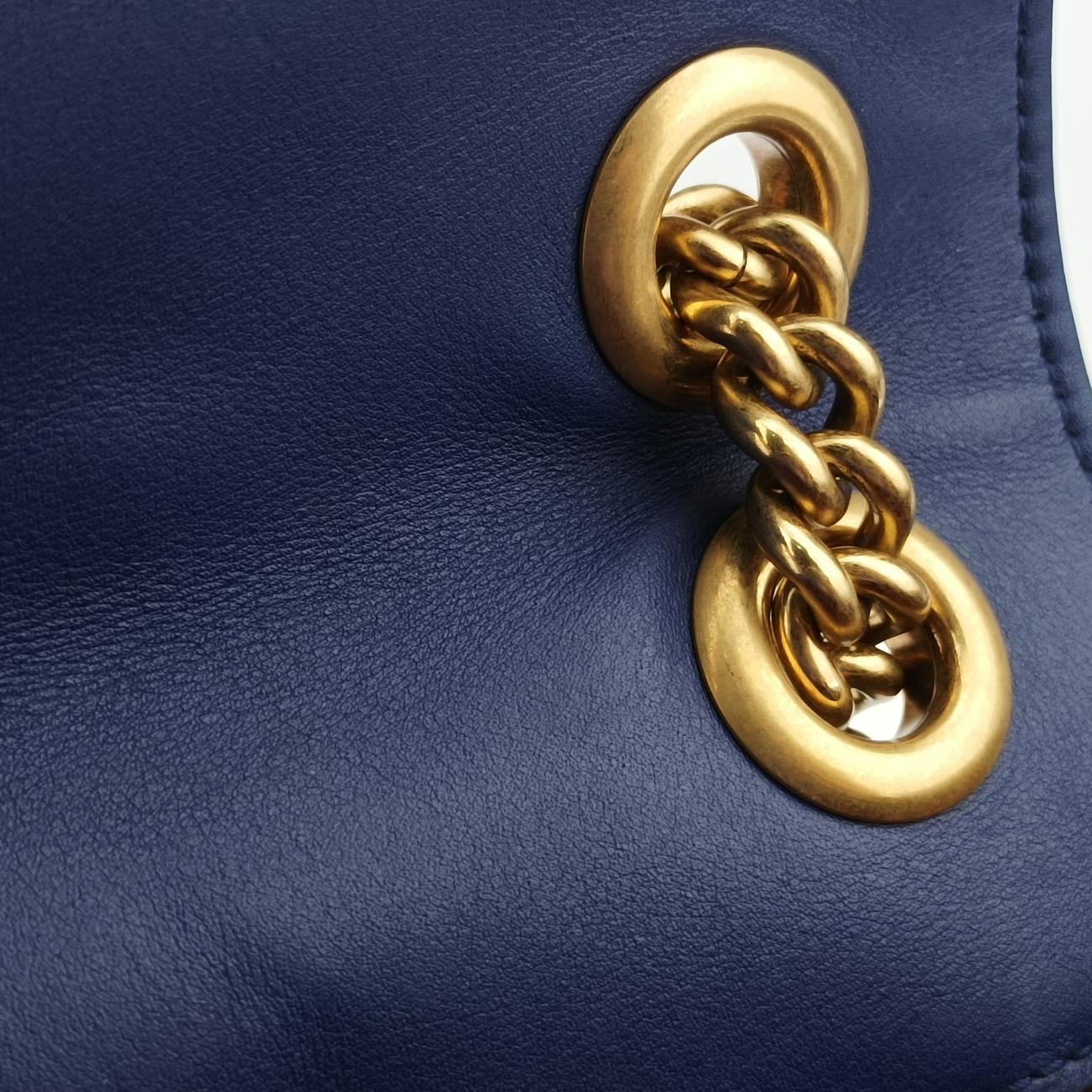 Vintage Gucci GG Marmont Navy×multicolor velour 443496 shoulderbag | stylenewstar