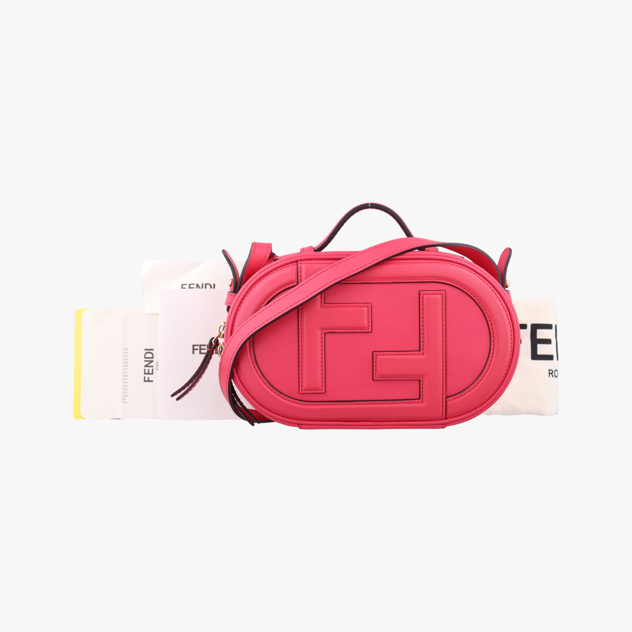Secondhand Fendi Aurock Camera Case Mini Pink Leather 8BS058 shoulderbag | stylenewstar