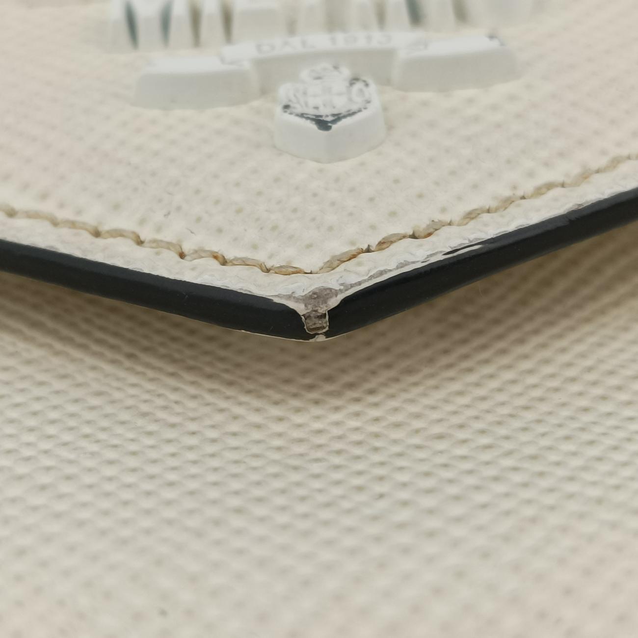 Pre-owned Prada Monochrome Robot White SAFFIANO Leather 1BD127 shoulderbag | stylenewstar