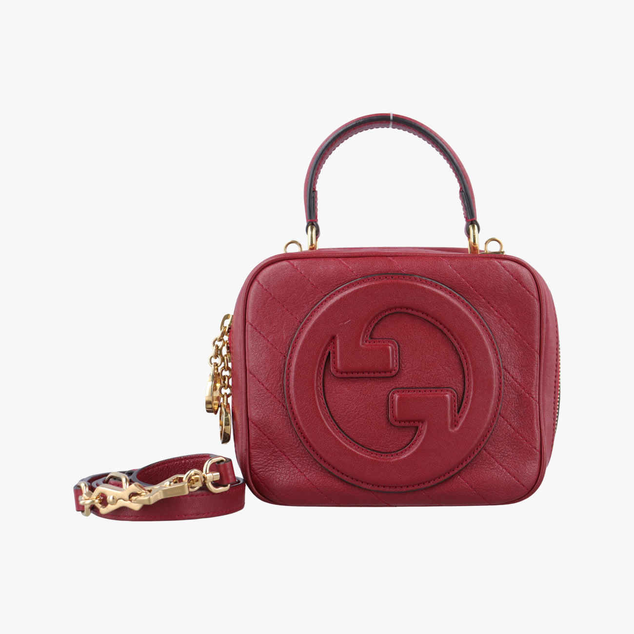 Pre-owned Gucci Blondie Red Leather 744434 shoulderbag | stylenewstar
