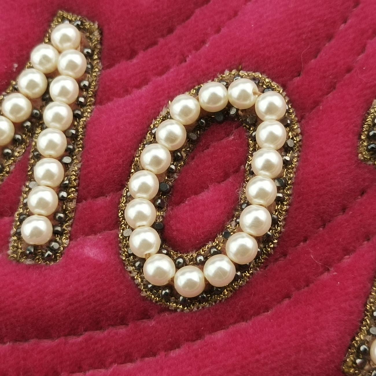 Vintage Gucci GG Marmont Rose velour 443496 shoulderbag | stylenewstar