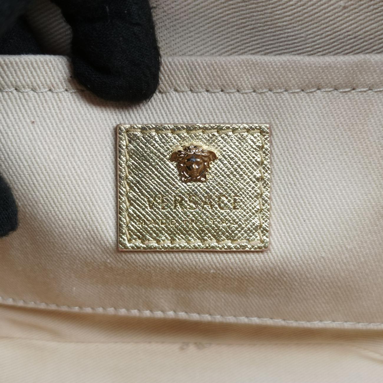 Pre-owned VERSACE Medusa Golden Leather  shoulderbag | stylenewstar