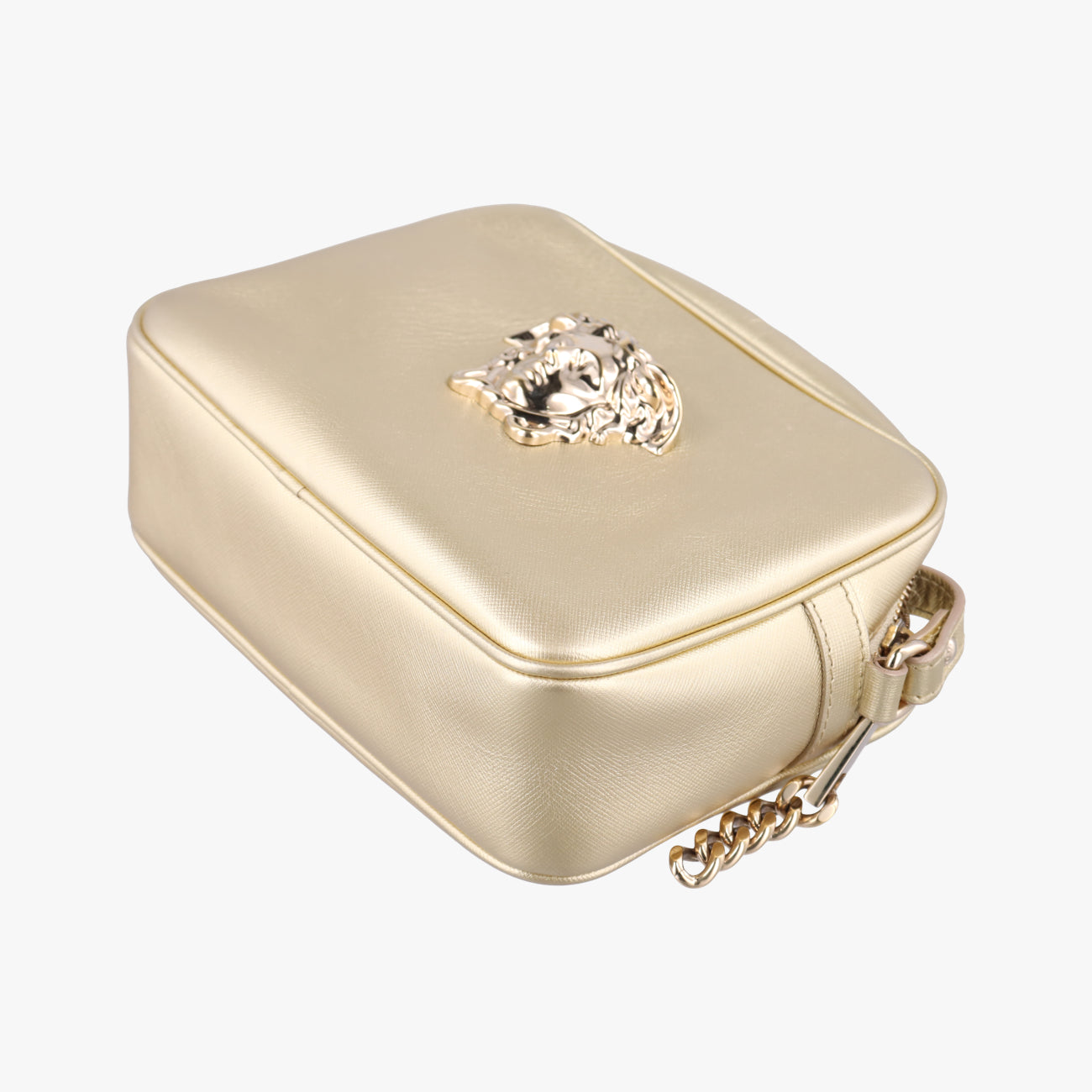 Pre-owned VERSACE Medusa Golden Leather  shoulderbag | stylenewstar