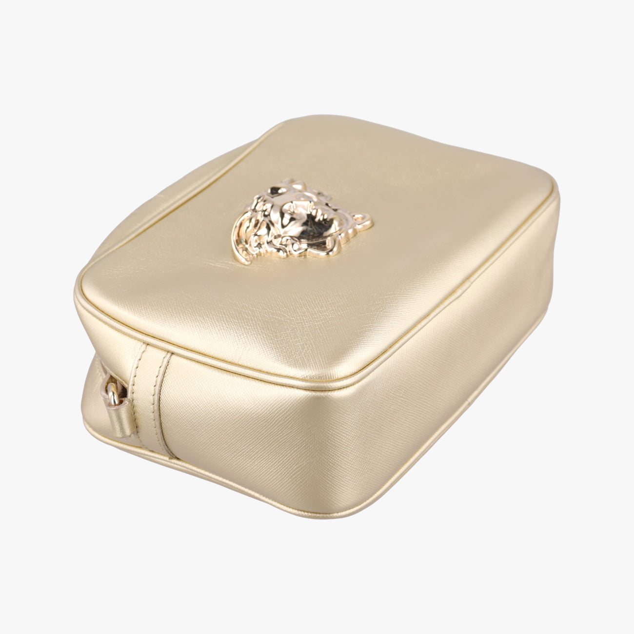 Pre-owned VERSACE Medusa Golden Leather  shoulderbag | stylenewstar