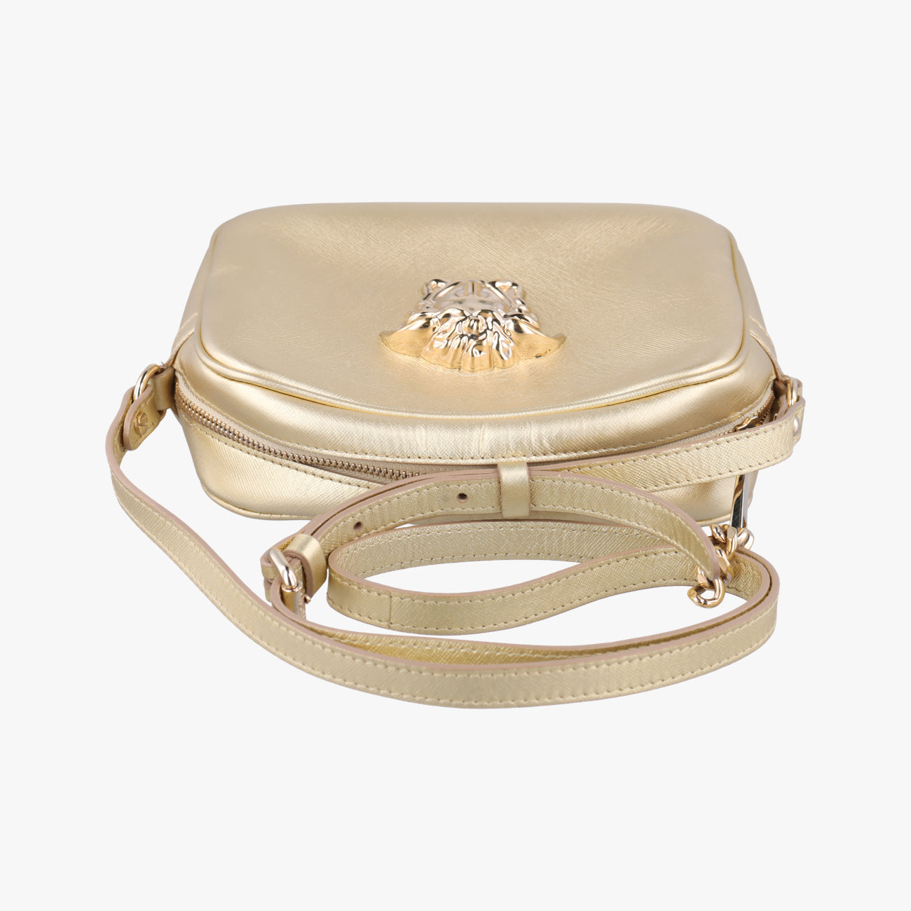 Pre-owned VERSACE Medusa Golden Leather  shoulderbag | stylenewstar