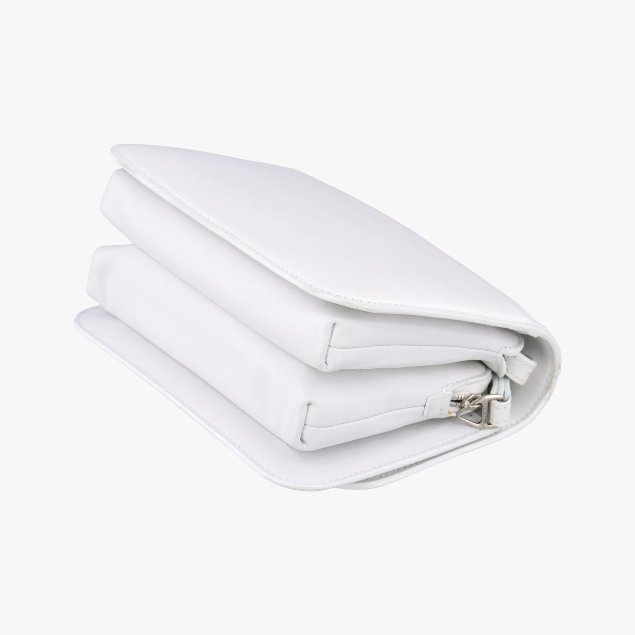 Pre-owned Balenciaga B.Logo White Leather  shoulderbag | stylenewstar