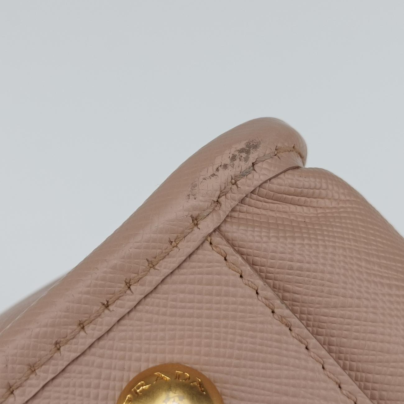 Pre-owned Prada Lux Frame Top Pink SAFFIANO Leather  handbag | stylenewstar