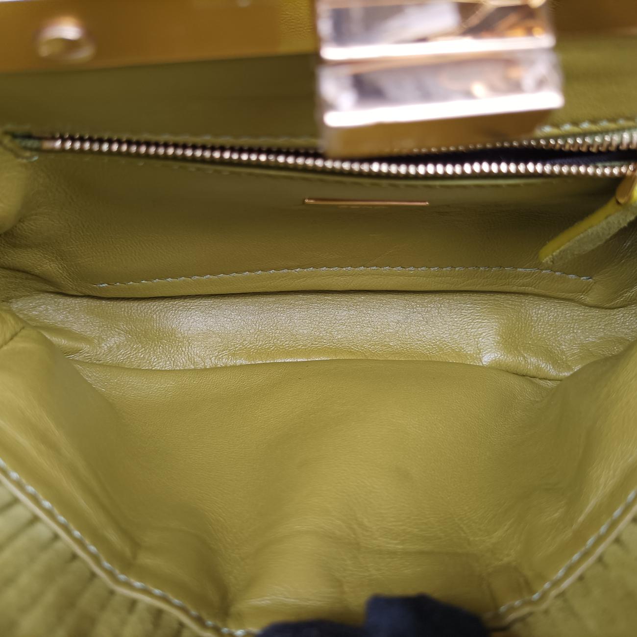 Secondhand Fendi Peekaboo Green Suede 8BP118 shoulderbag | stylenewstar