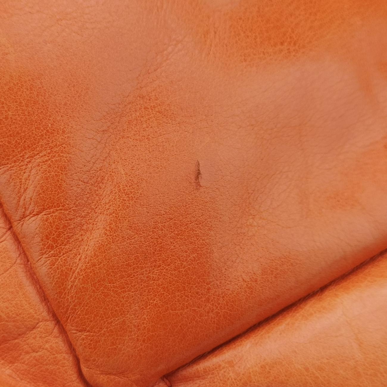 Pre-owned Prada Nappa Bomber Sound Chain Flap Orange lambskin  shoulderbag | stylenewstar