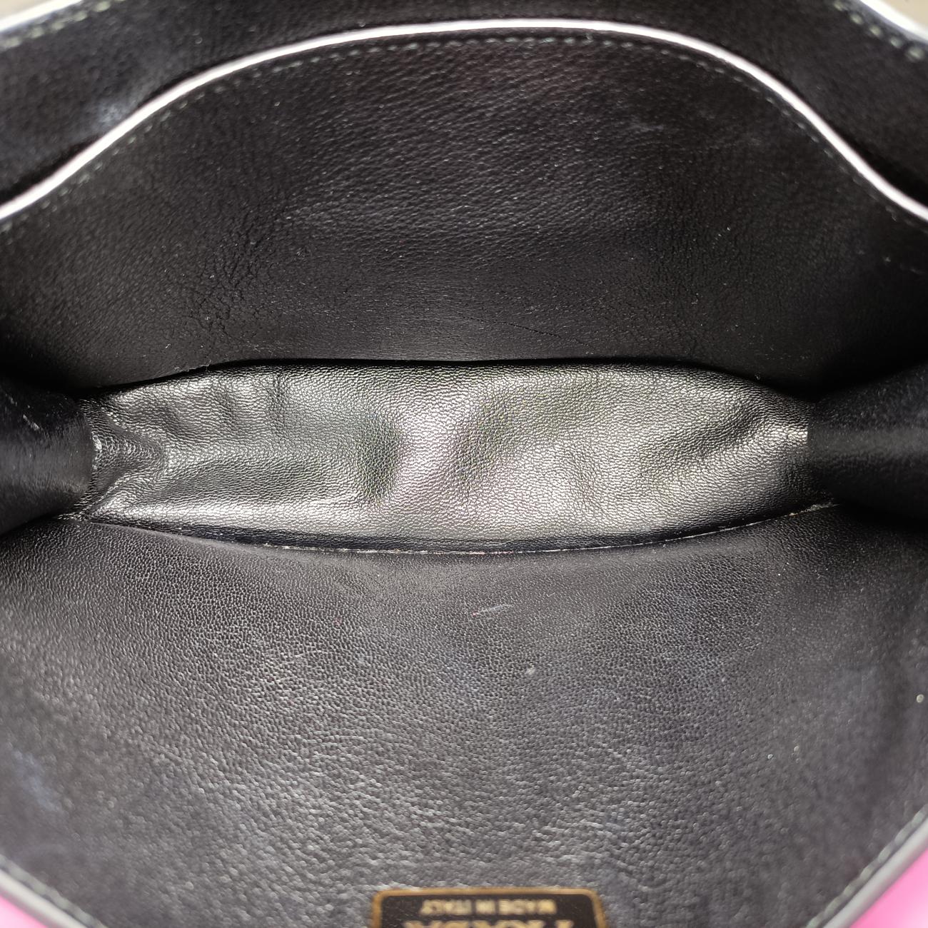 Pre-owned Prada Cahier Pink×Black Leather 1BD045 shoulderbag | stylenewstar