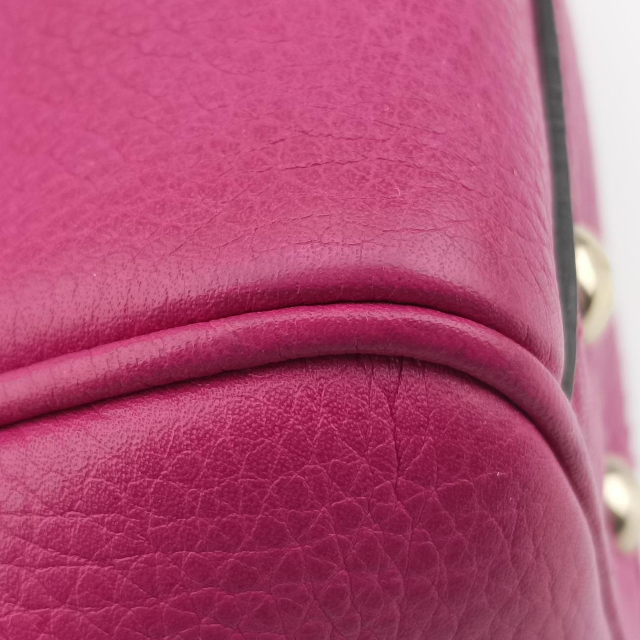 Pre-owned Gucci Bamboo Shopper Rose Leather 368823 shoulderbag | stylenewstar