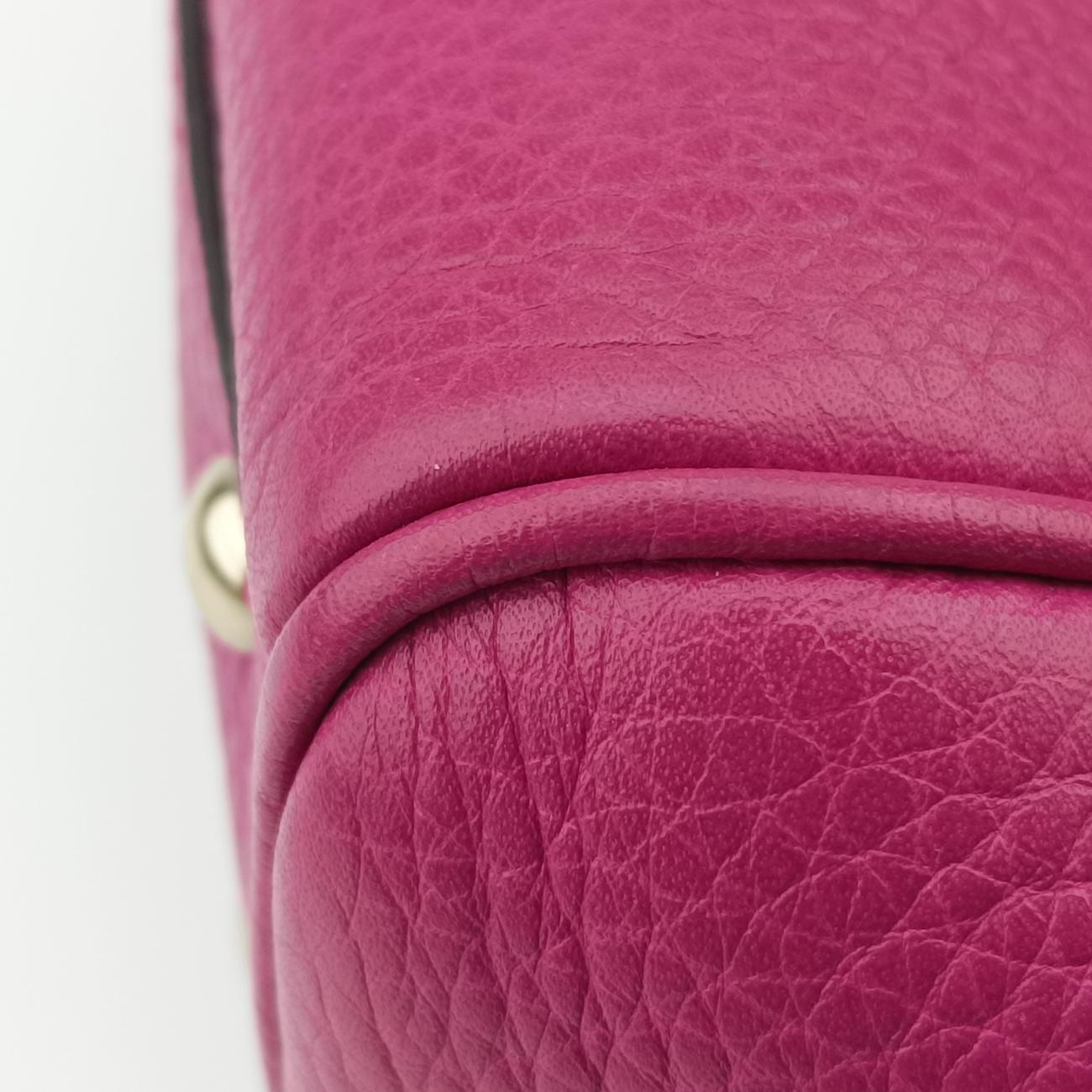 Pre-owned Gucci Bamboo Shopper Rose Leather 368823 shoulderbag | stylenewstar