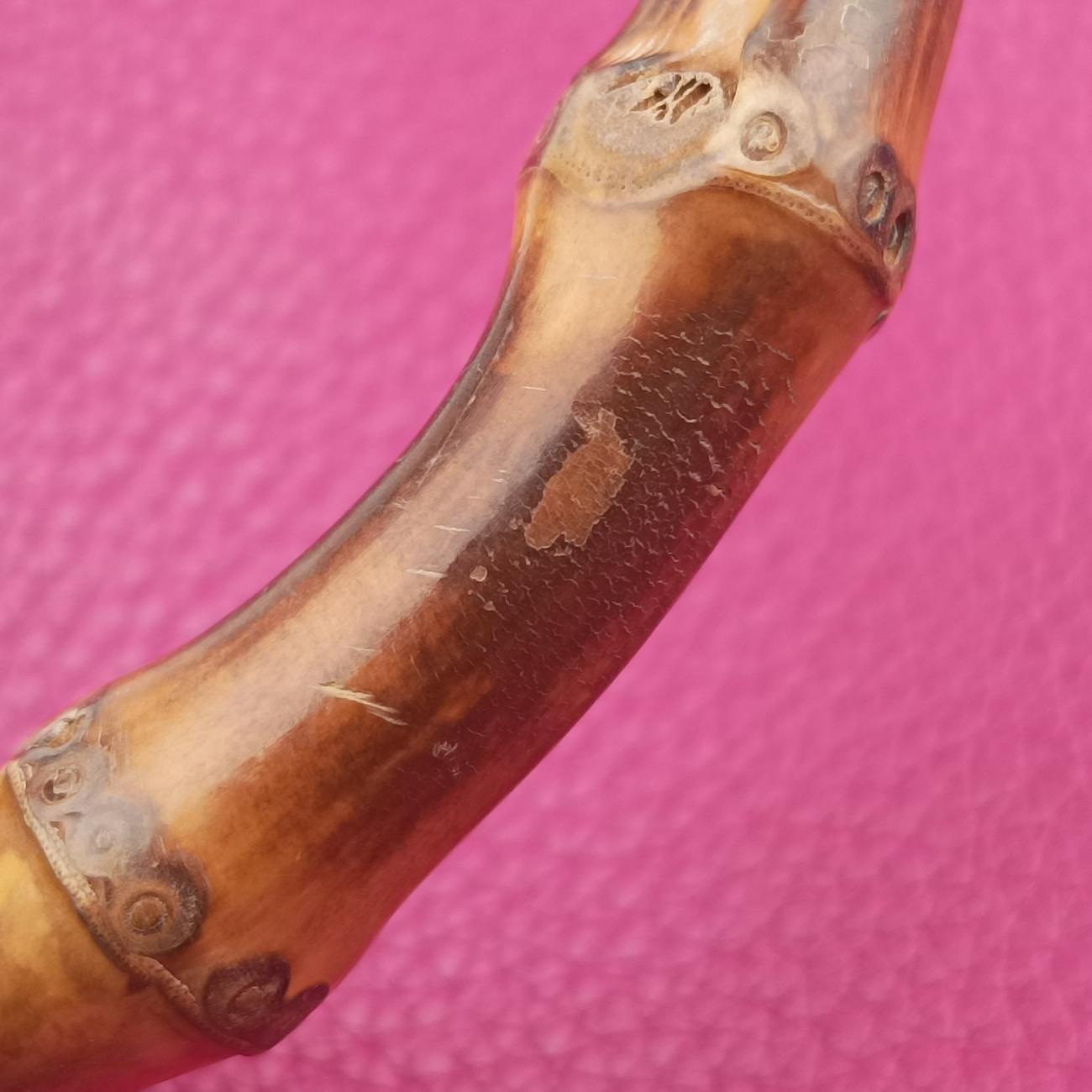 Pre-owned Gucci Bamboo Shopper Rose Leather 368823 shoulderbag | stylenewstar