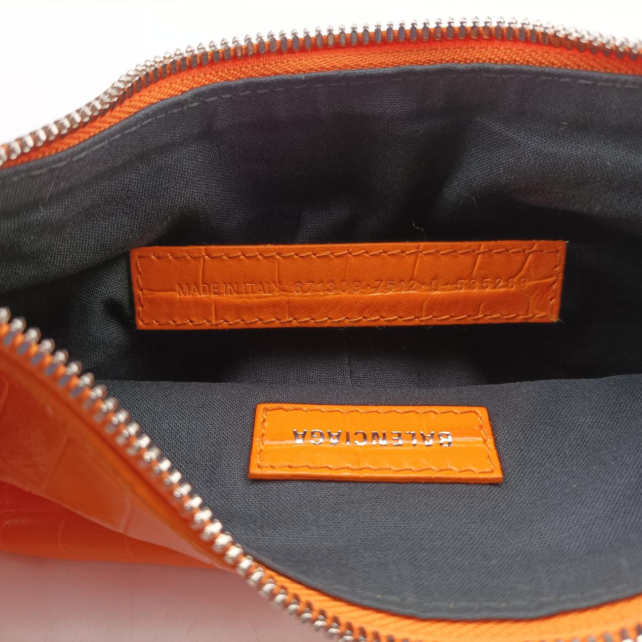 Pre-owned Balenciaga Le Cagole Orange lambskin  shoulderbag | stylenewstar