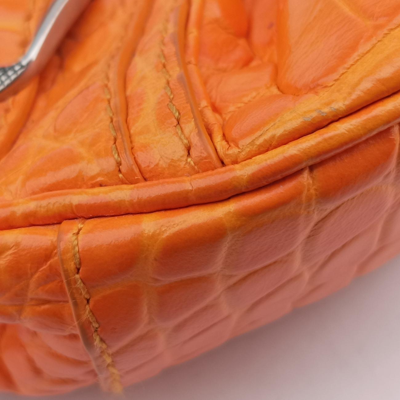 Pre-owned Balenciaga Le Cagole Orange lambskin  shoulderbag | stylenewstar