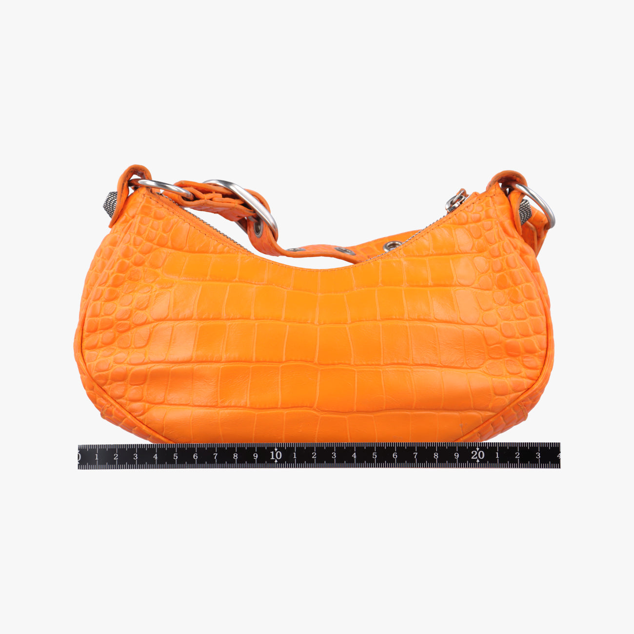 Pre-owned Balenciaga Le Cagole Orange lambskin  shoulderbag | stylenewstar