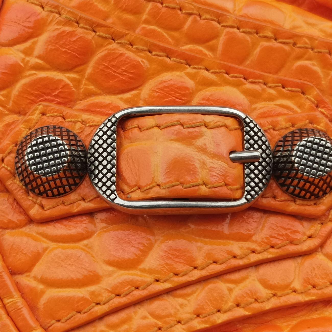 Pre-owned Balenciaga Le Cagole Orange lambskin  shoulderbag | stylenewstar