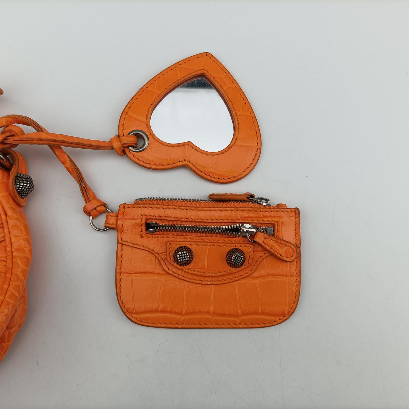 Pre-owned Balenciaga Le Cagole Orange lambskin  shoulderbag | stylenewstar
