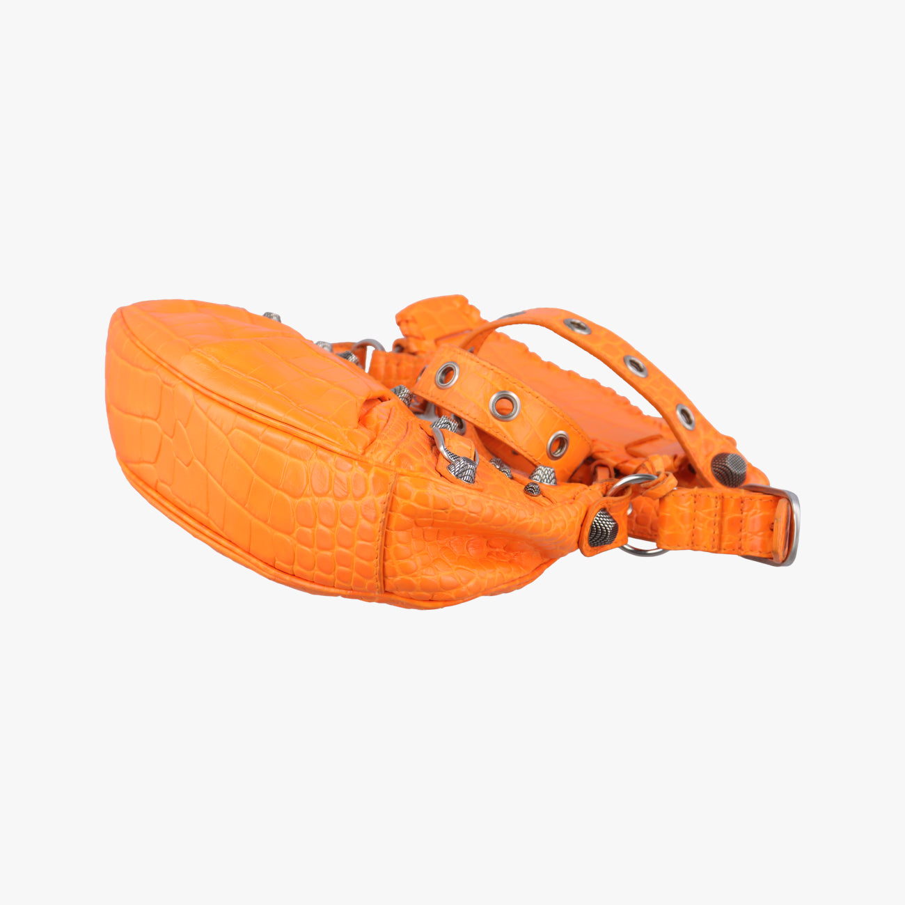 Pre-owned Balenciaga Le Cagole Orange lambskin  shoulderbag | stylenewstar