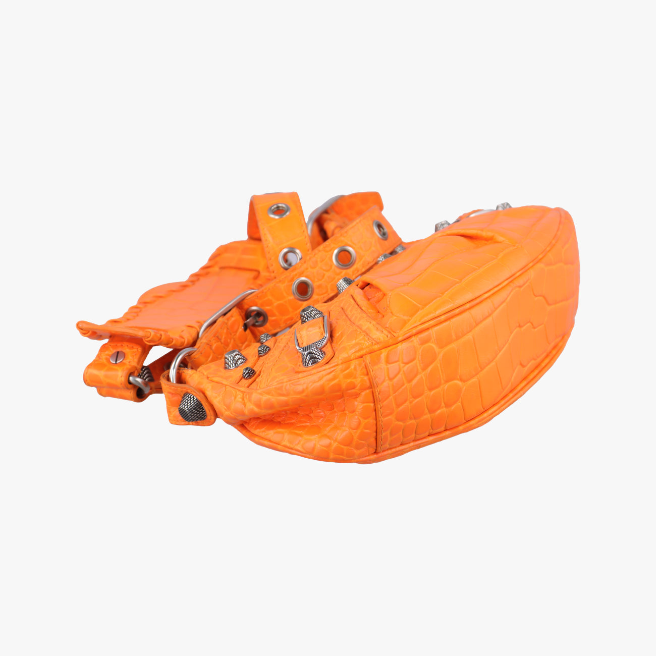 Pre-owned Balenciaga Le Cagole Orange lambskin  shoulderbag | stylenewstar