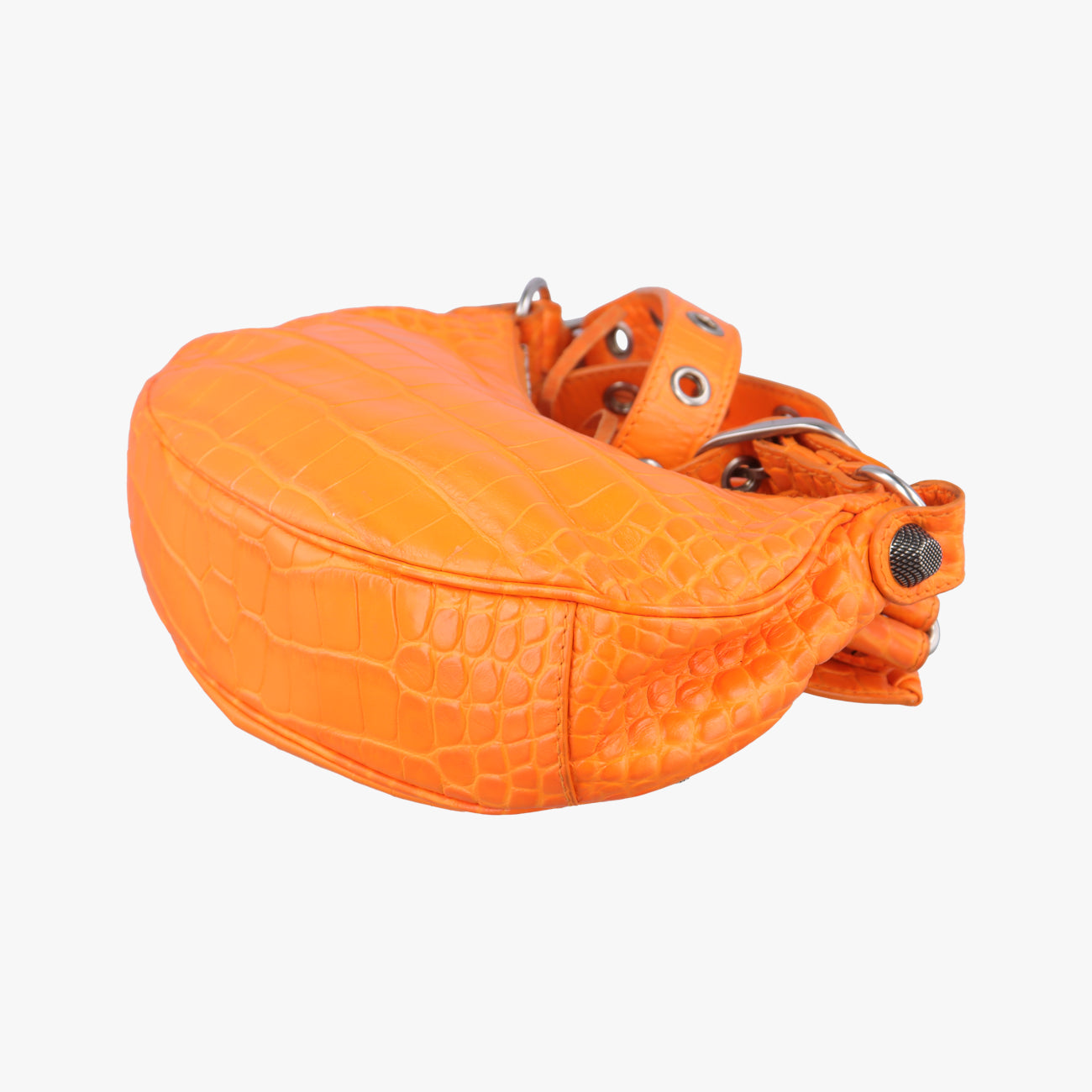 Pre-owned Balenciaga Le Cagole Orange lambskin  shoulderbag | stylenewstar