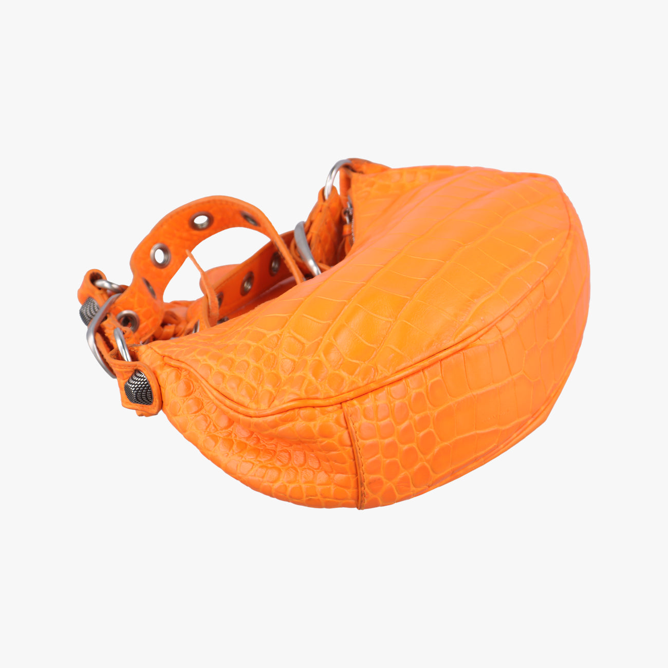 Pre-owned Balenciaga Le Cagole Orange lambskin  shoulderbag | stylenewstar