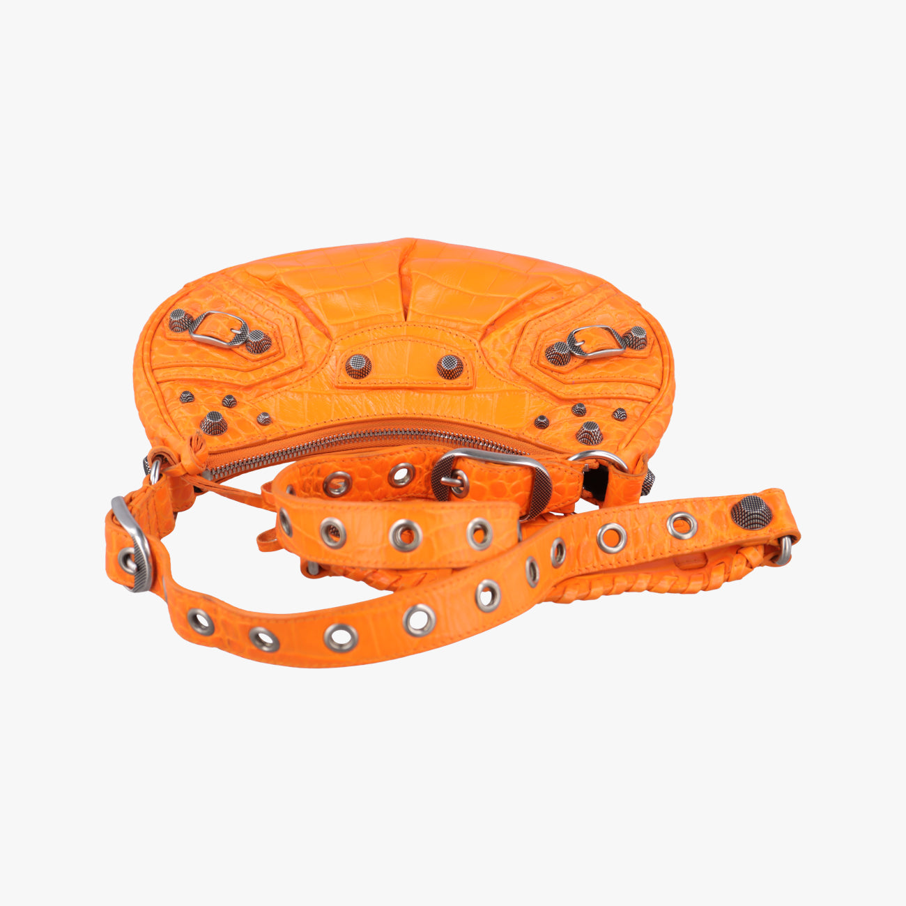 Pre-owned Balenciaga Le Cagole Orange lambskin  shoulderbag | stylenewstar