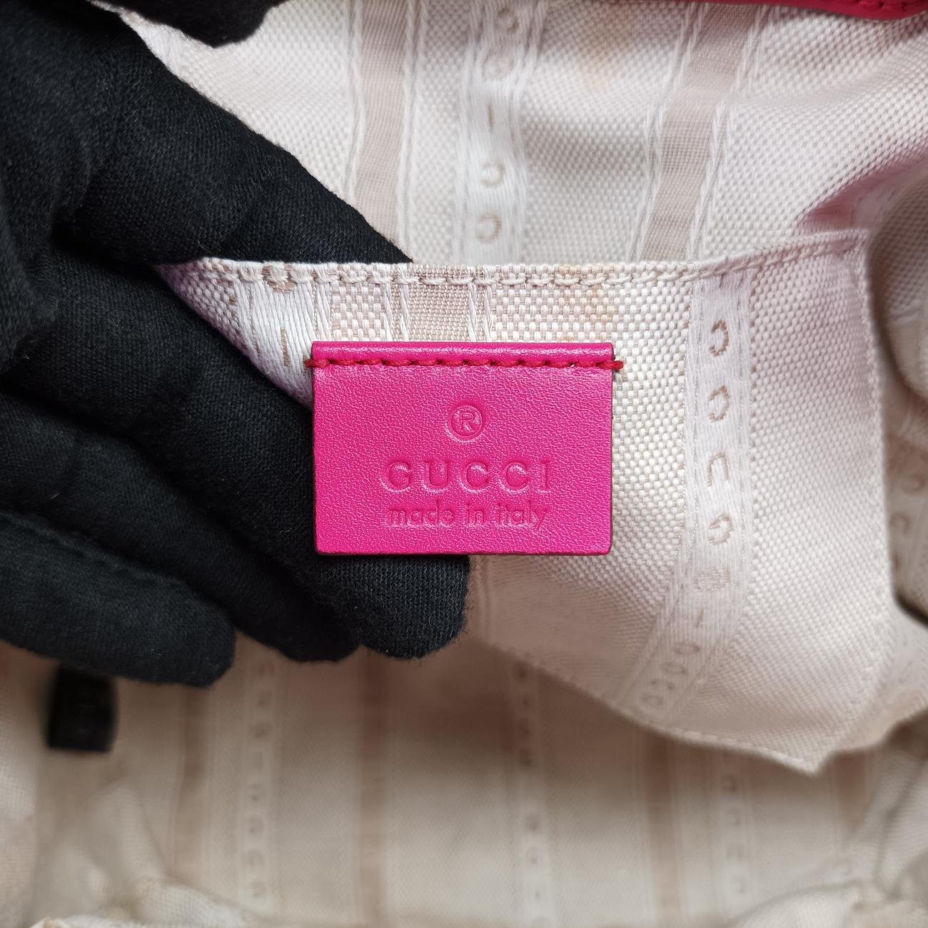 Pre-owned Gucci Bright Diamante Bucket Rose Leather 354229 shoulderbag | stylenewstar