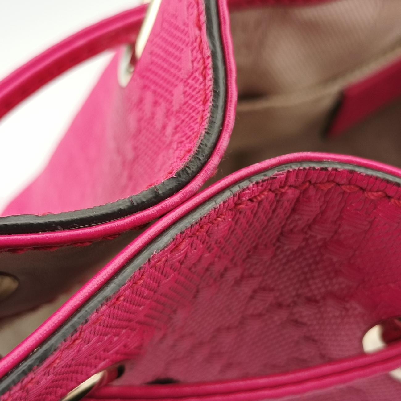 Pre-owned Gucci Bright Diamante Bucket Rose Leather 354229 shoulderbag | stylenewstar