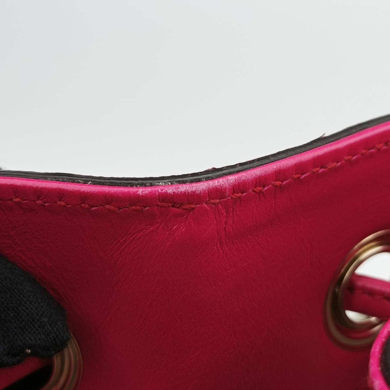 Pre-owned Gucci Bright Diamante Bucket Rose Leather 354229 shoulderbag | stylenewstar