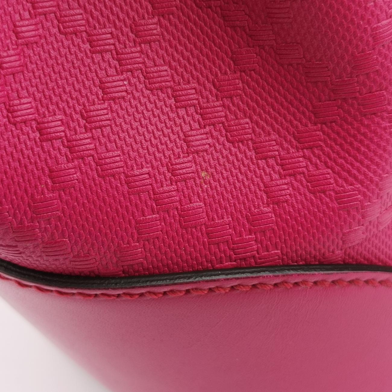 Pre-owned Gucci Bright Diamante Bucket Rose Leather 354229 shoulderbag | stylenewstar