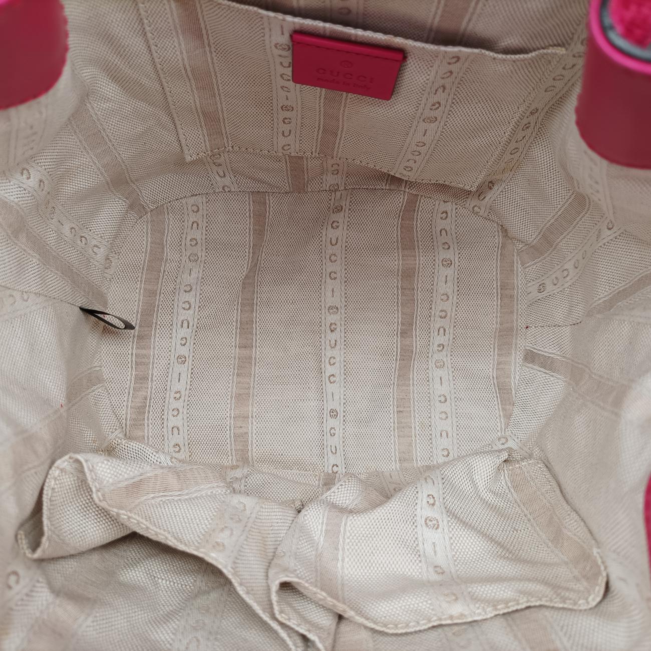 Pre-owned Gucci Bright Diamante Bucket Rose Leather 354229 shoulderbag | stylenewstar